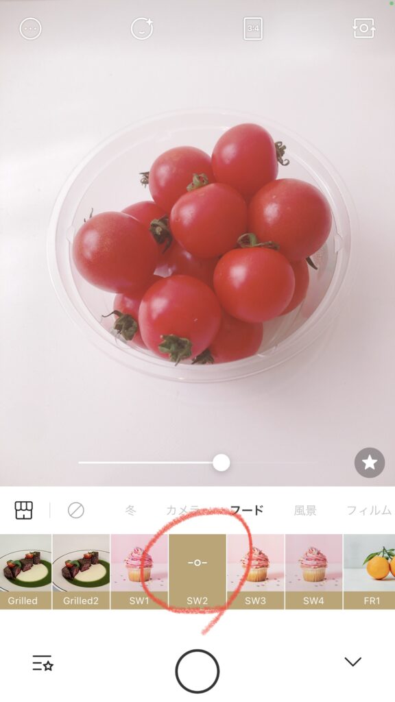 カメラアプリのフーディが便利（2年は使ってる）